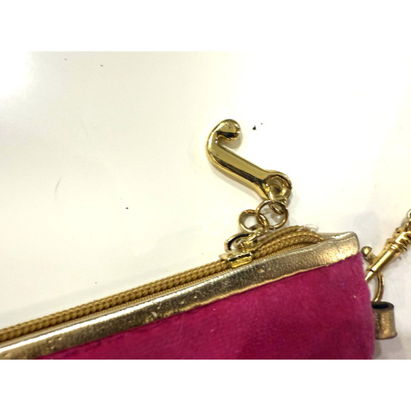 Juicy Couture Wristlet Purse Womens Small Velvet Preppy Royalty Crown VIntage - Picture 3 of 10
